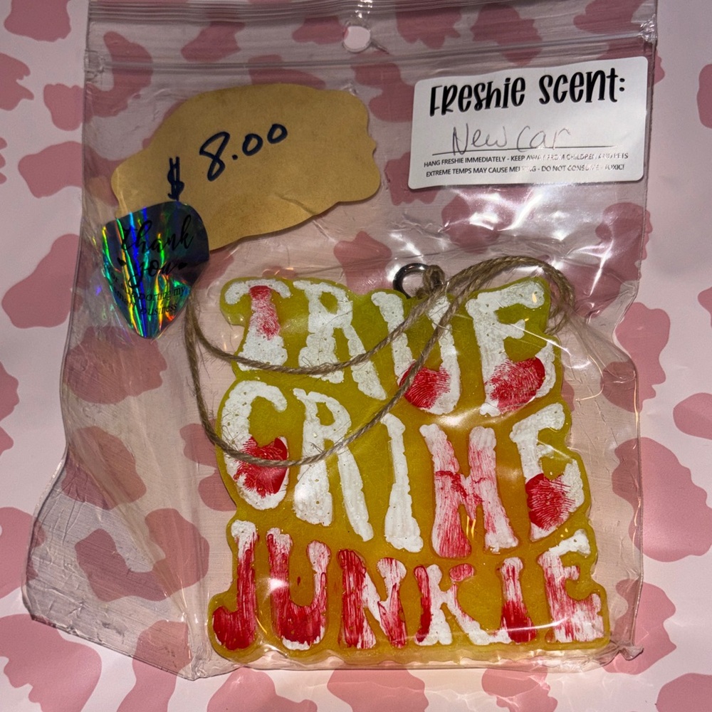 True Crime Junkie Air Freshener/New car scented